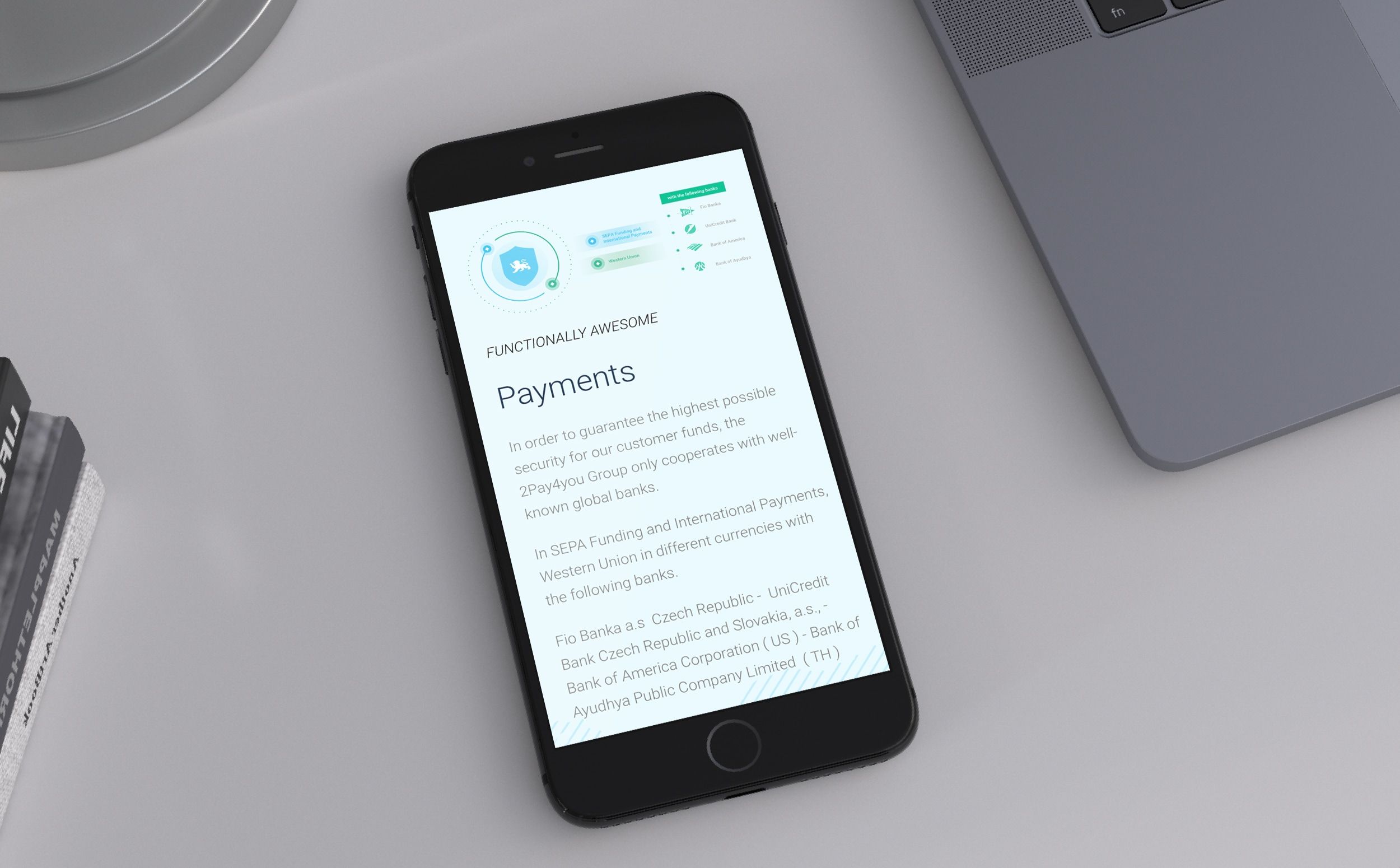 การออกแบบ Branding 2Pay4You ออกแบบ เว็บไซต์ UX UI Toneyes