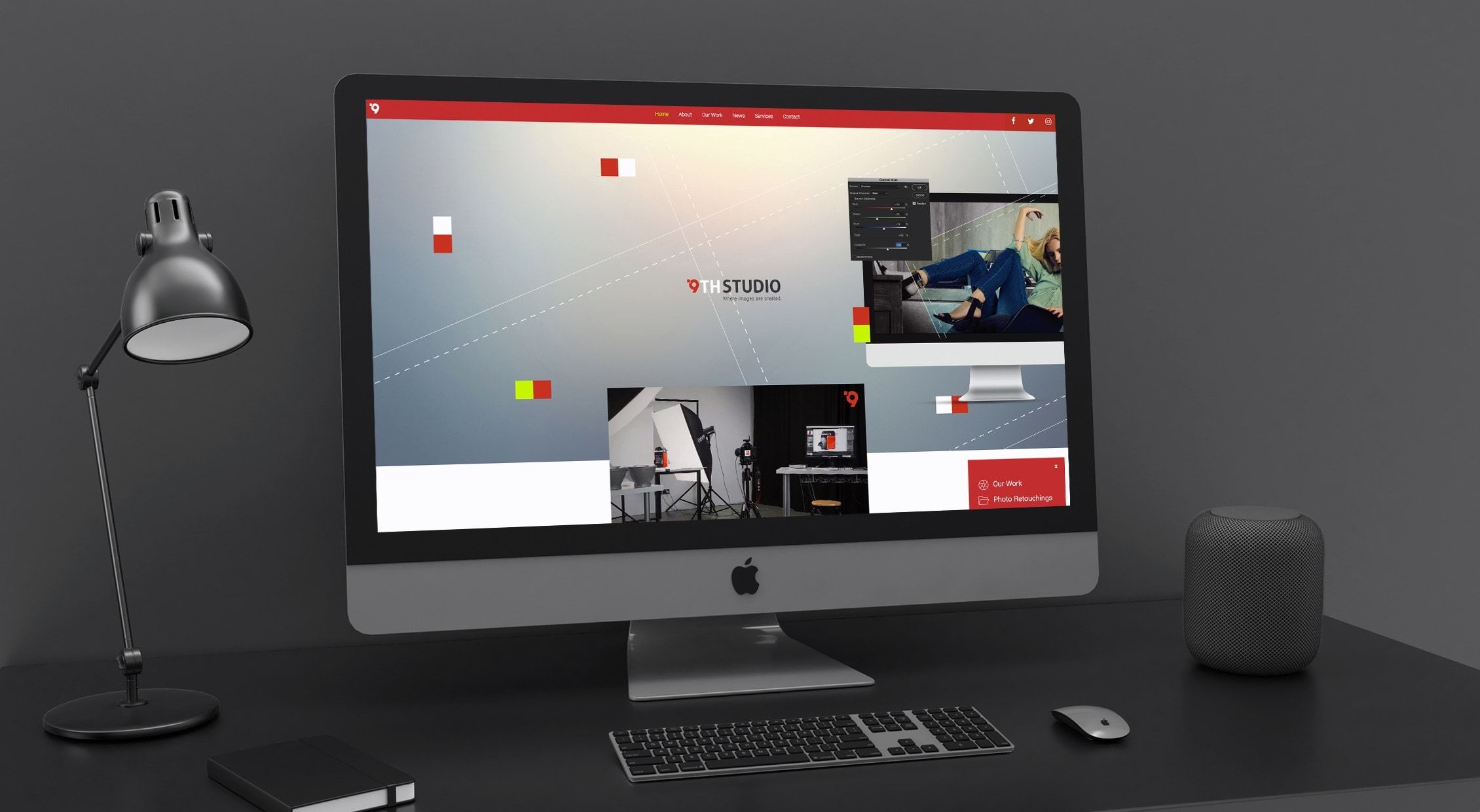 9th studio website design
