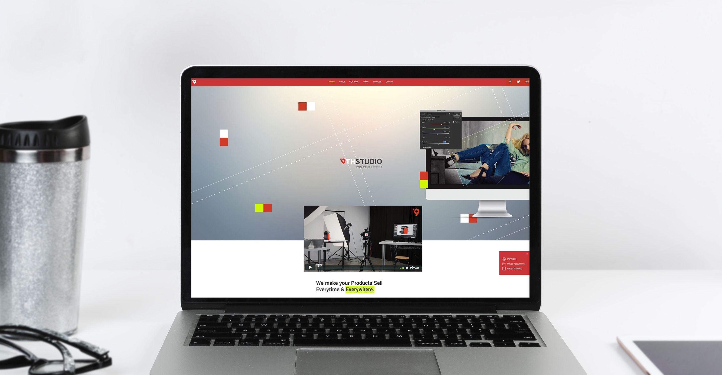 9th studio website design