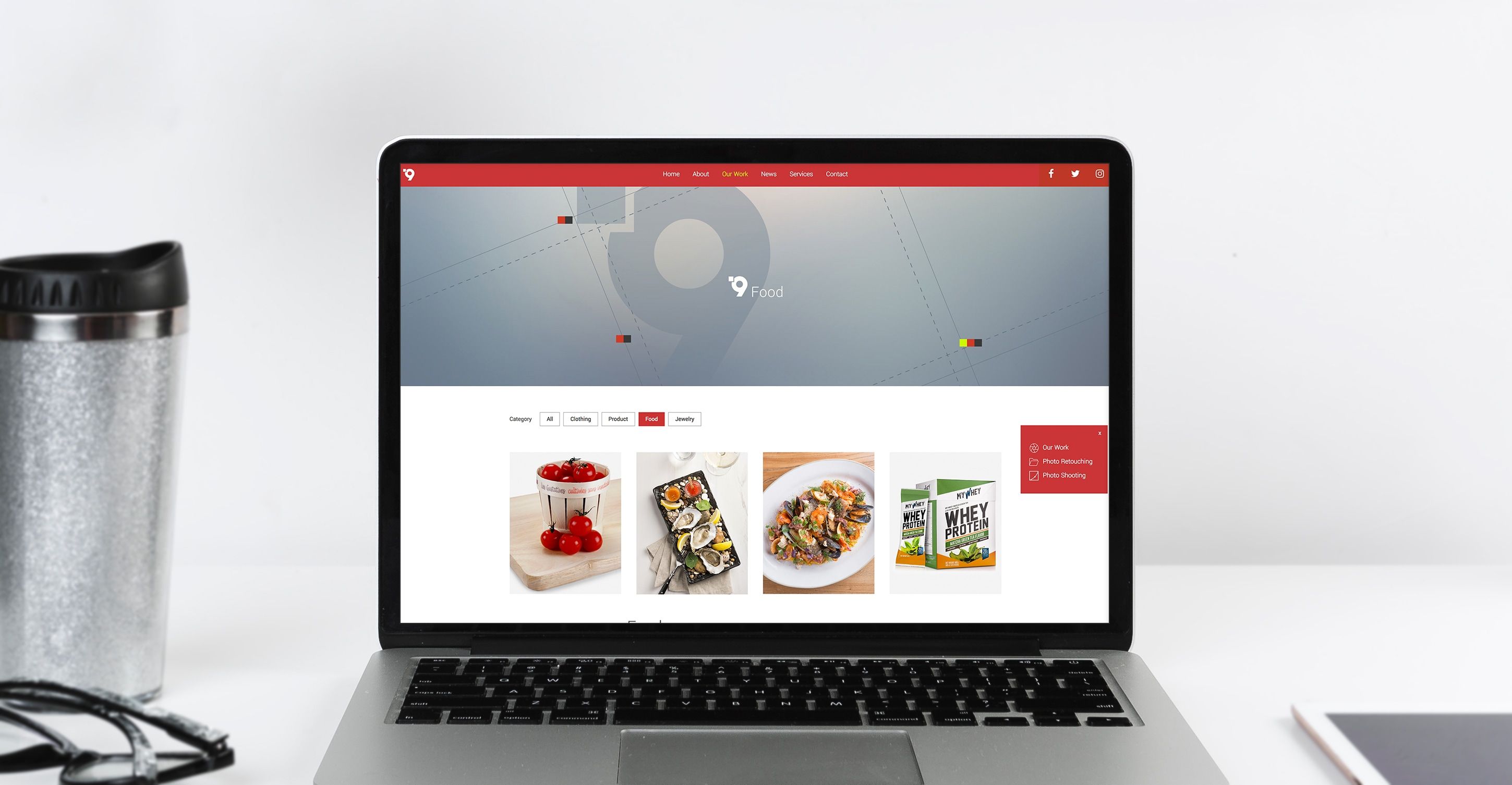 9th studio website design