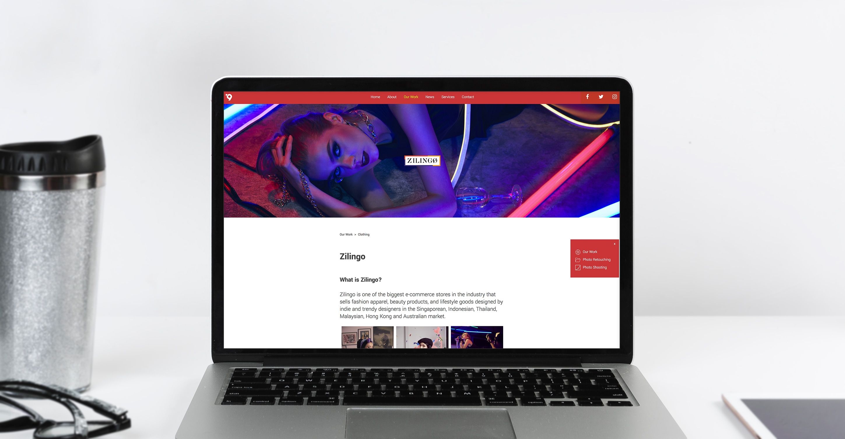9th studio website design