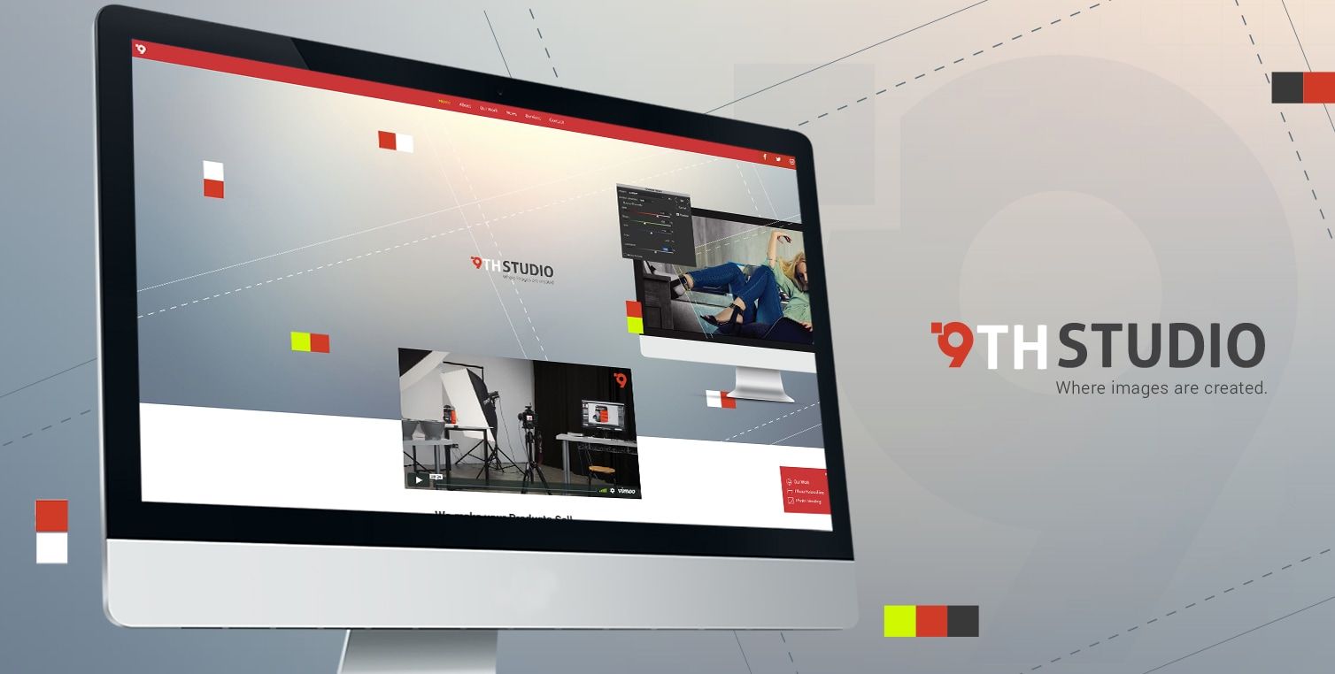 9th studio website design