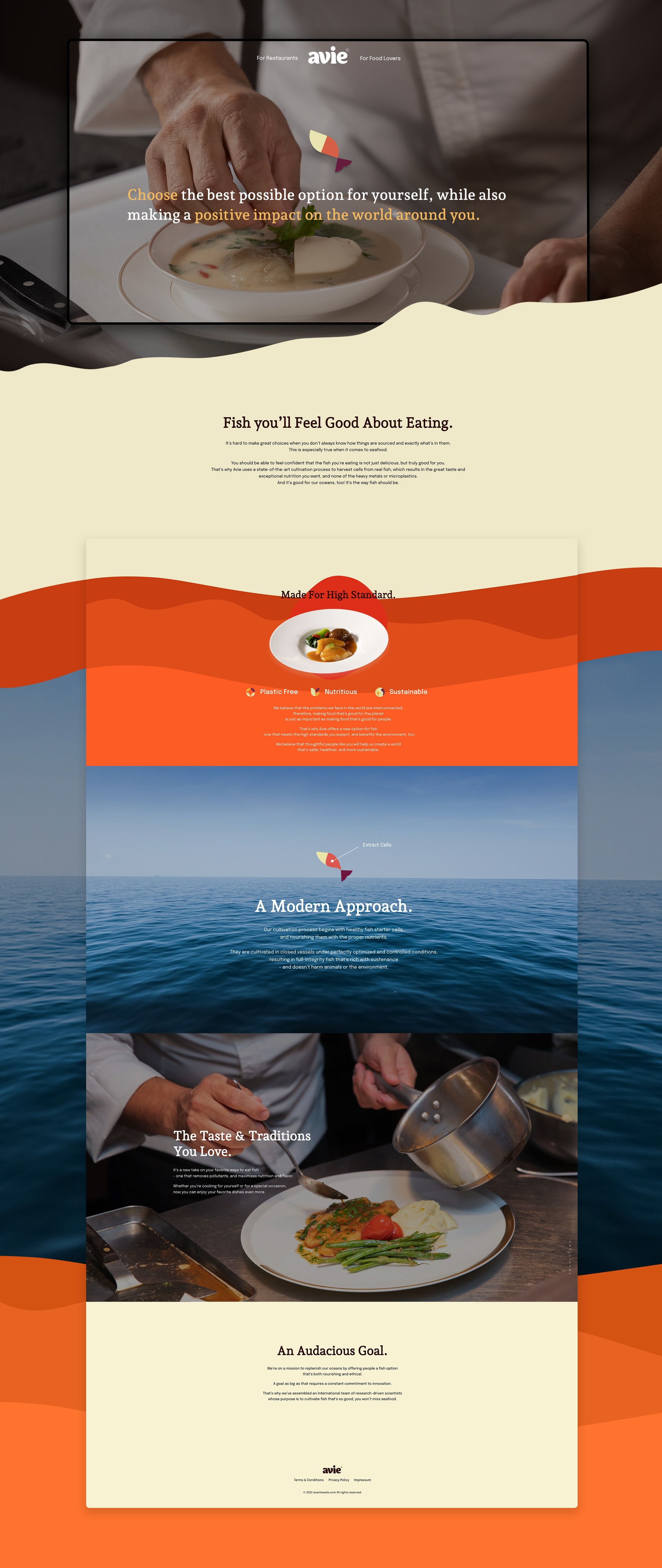 Avie website full screen