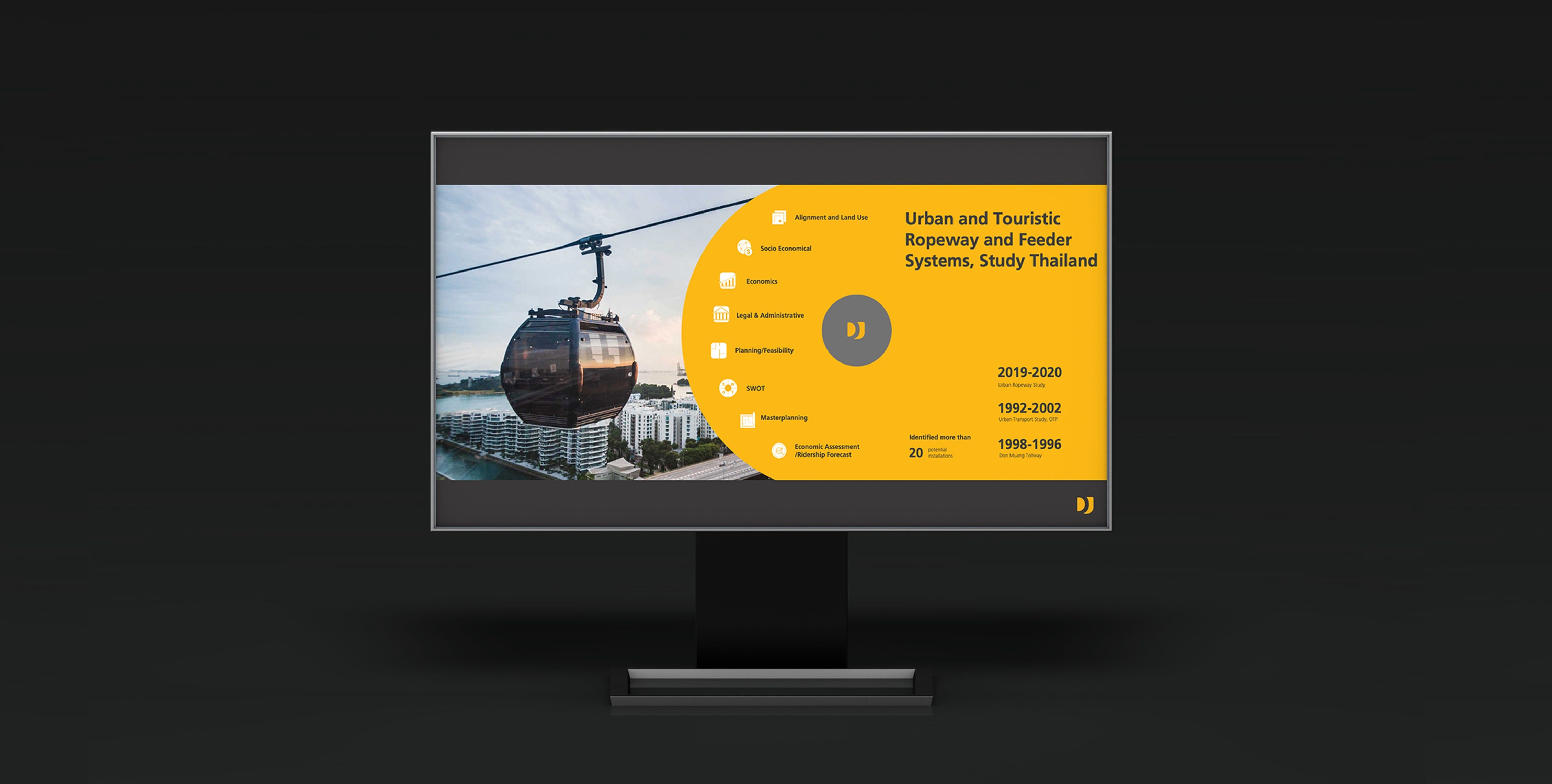 dorsch presentation design showcase on screen