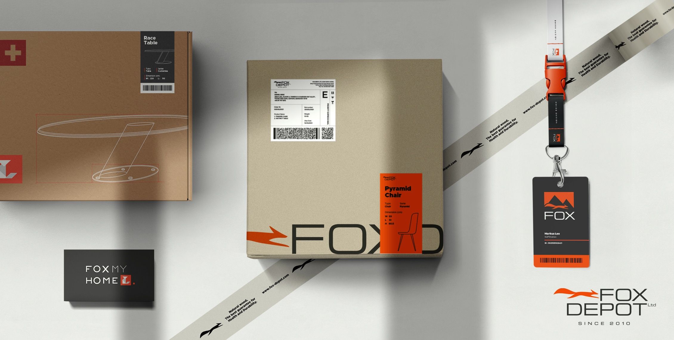 Fox Depot brand development project mockup