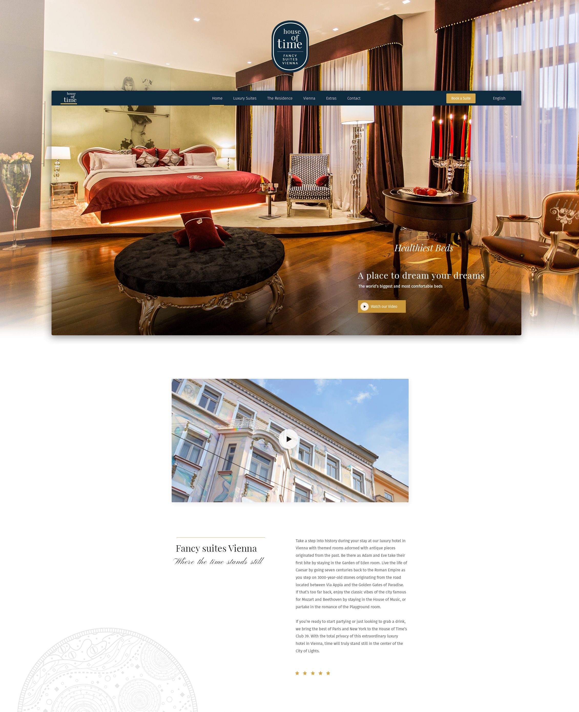 house of time website detail