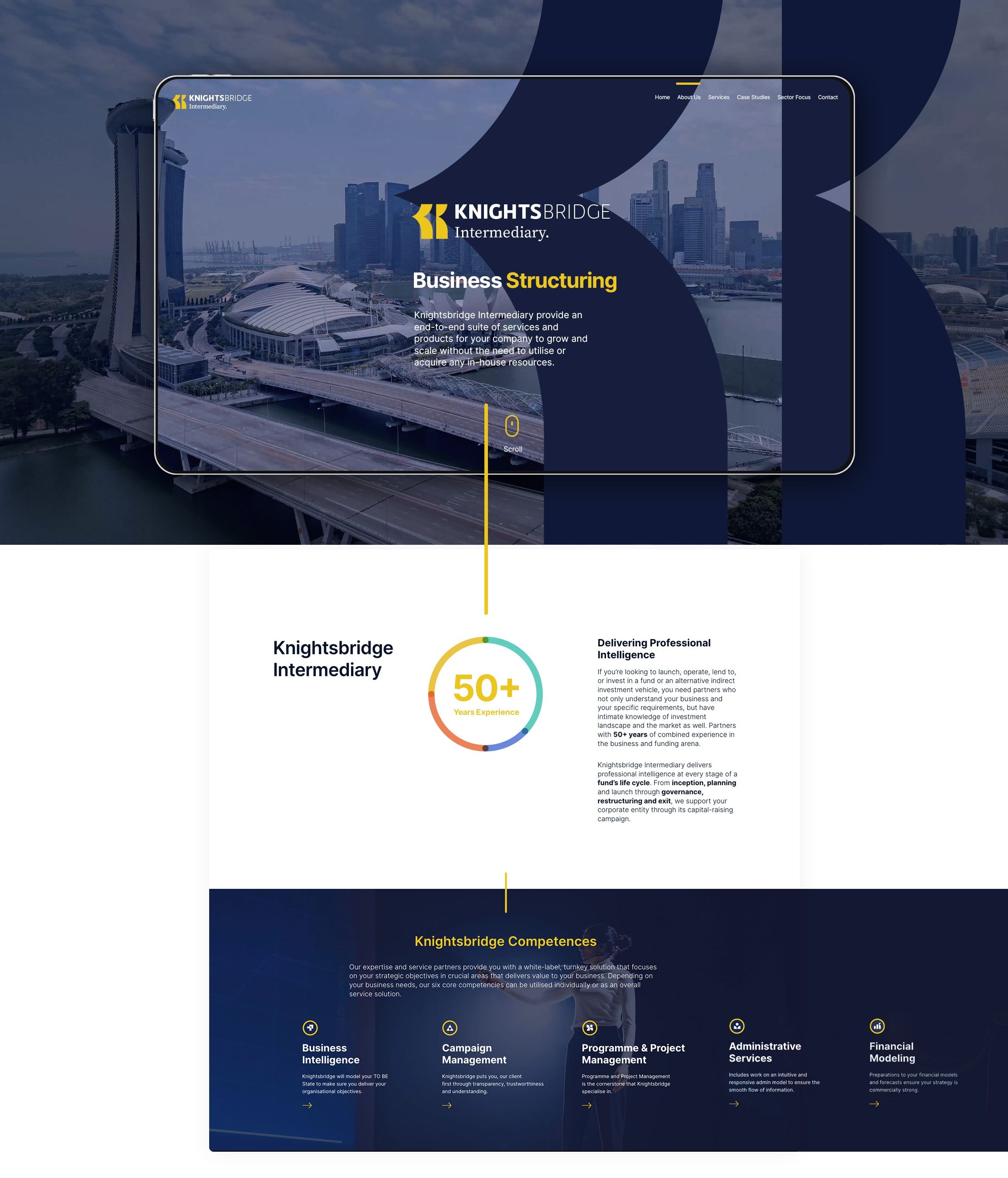 Knightsbridge Intermediary website detail page