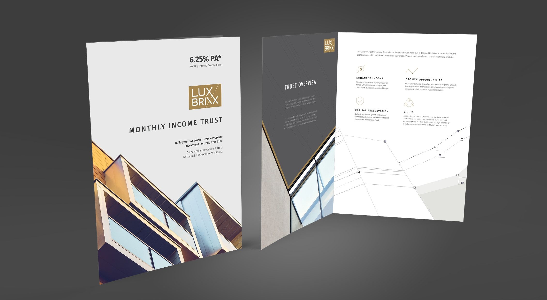 การออกแบบ Brochure graphic design LuxBrixx_2