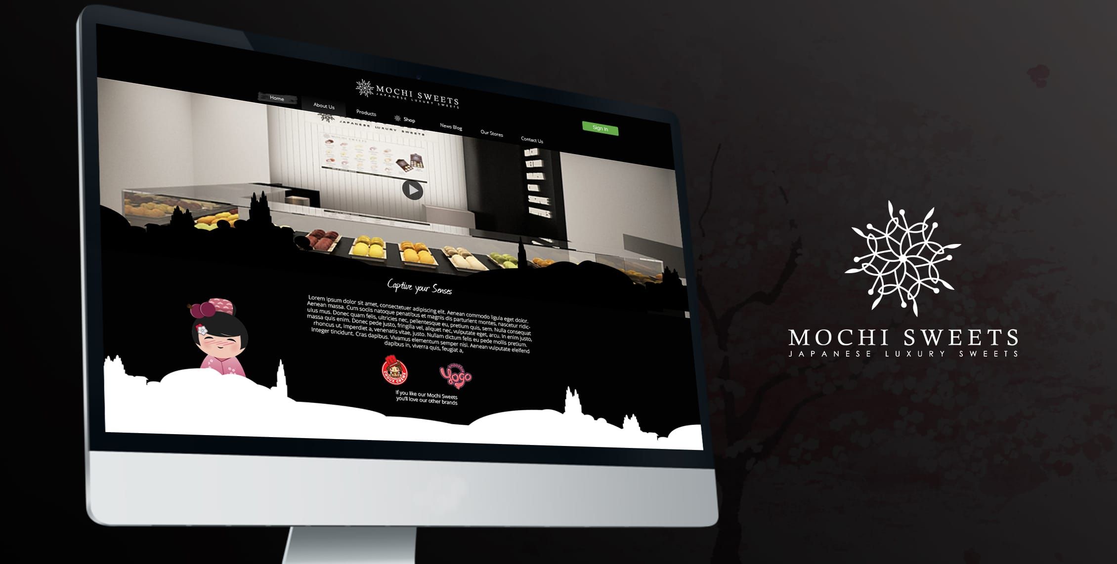 mochi sweets ecommerce website