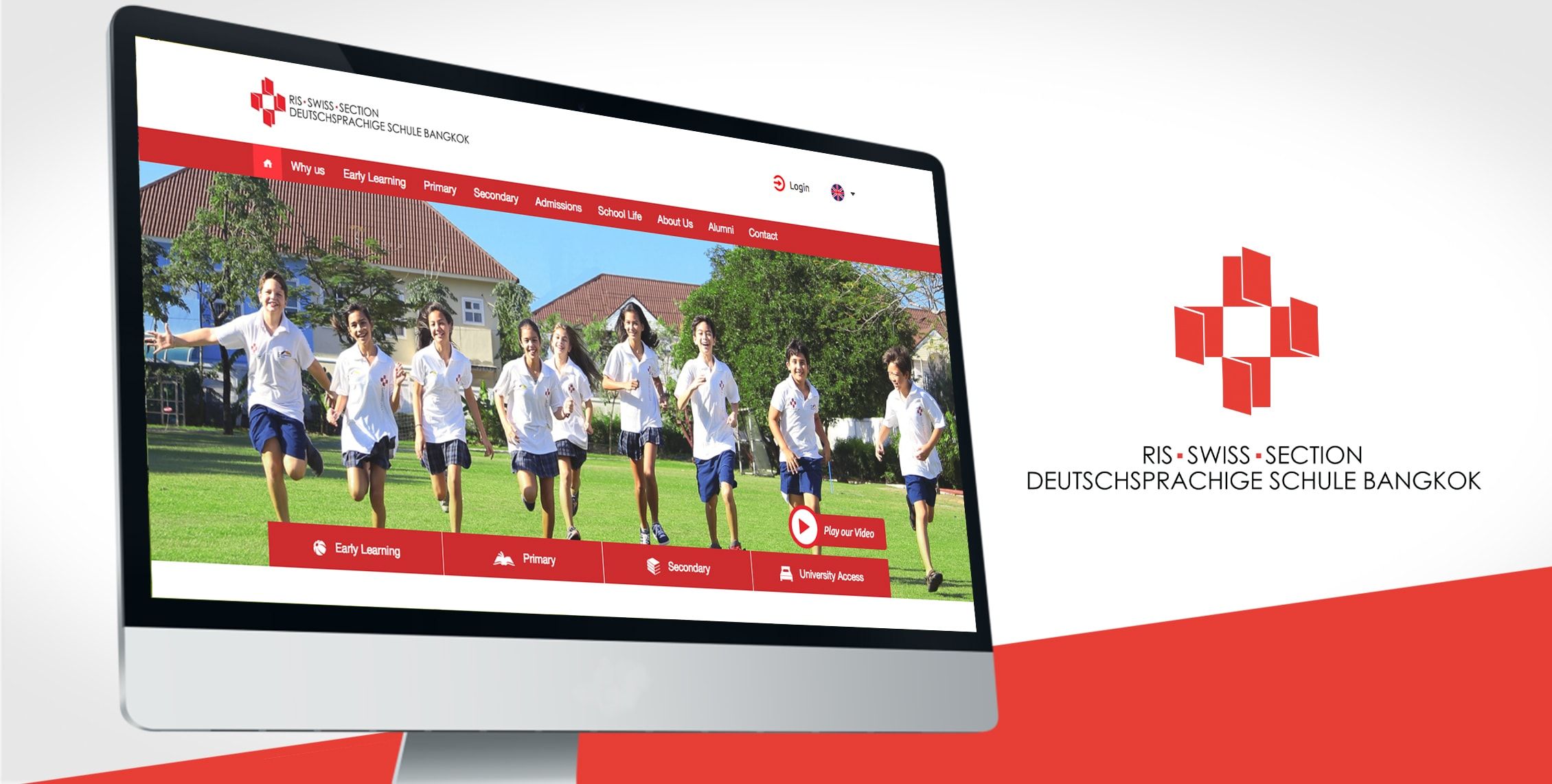 Swiss school website design