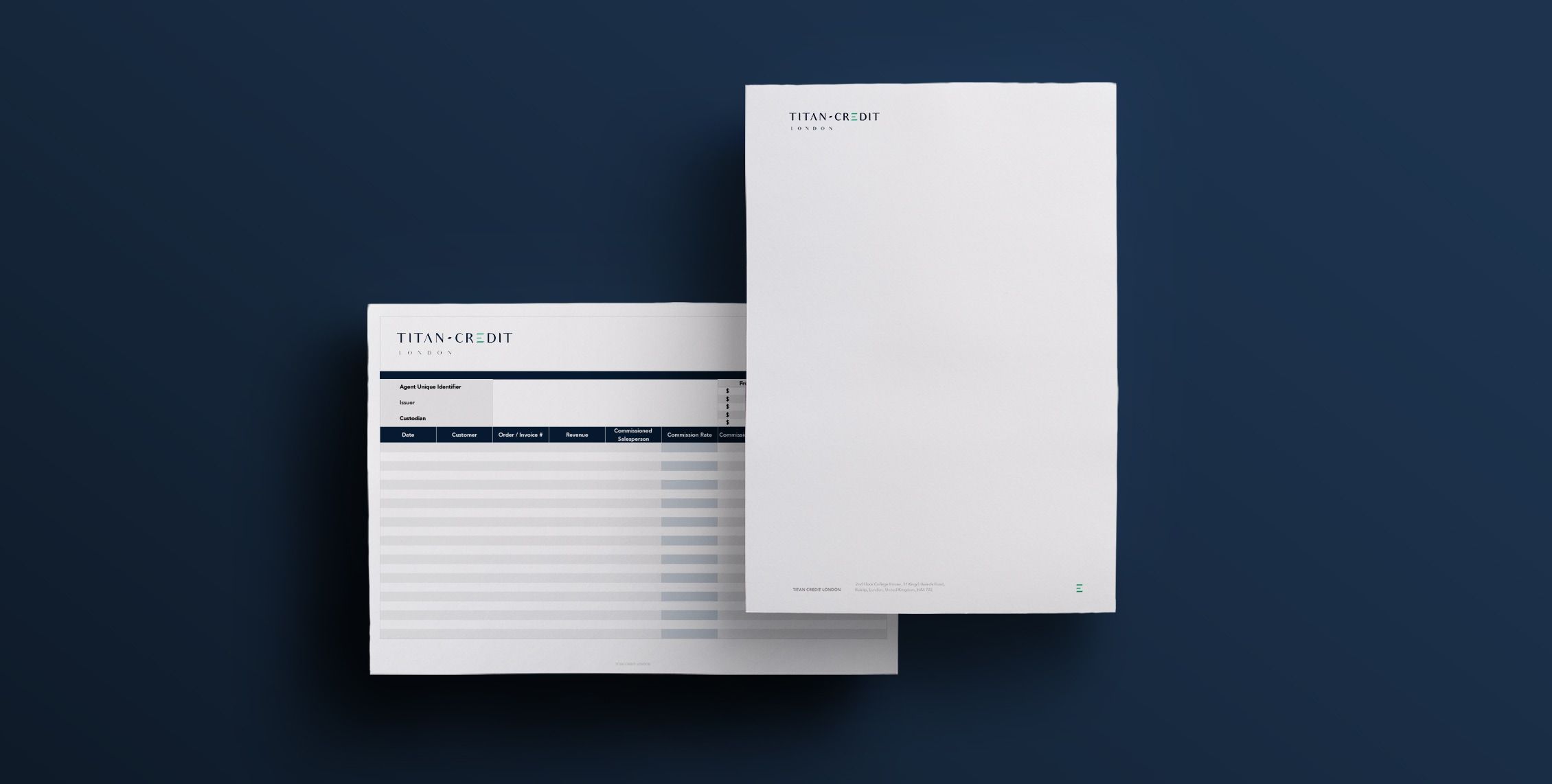 titan credit london company branding