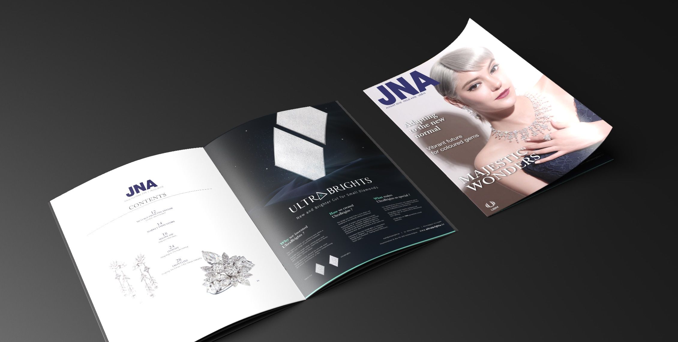 Magazine Ad Design UltraBrights in the JNA Magazine